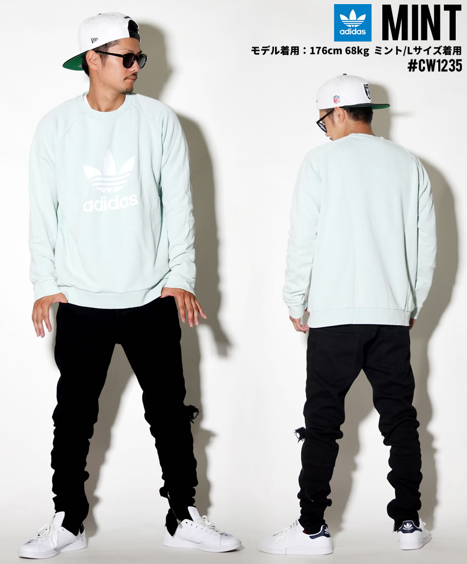 adidas アディダス トレーナー メンズ Trefoil Warm-Up Crew Sweatshirt CW1235 CV8645