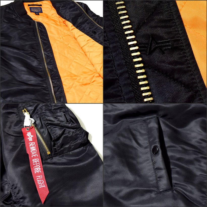 ALPHA INDUSTRIES アルファインダストリーズ フライトジャケット MA-1 メンズ ミリタリージャケット ロング丈 ブルゾン MJM47503C1 2017 秋冬 新作