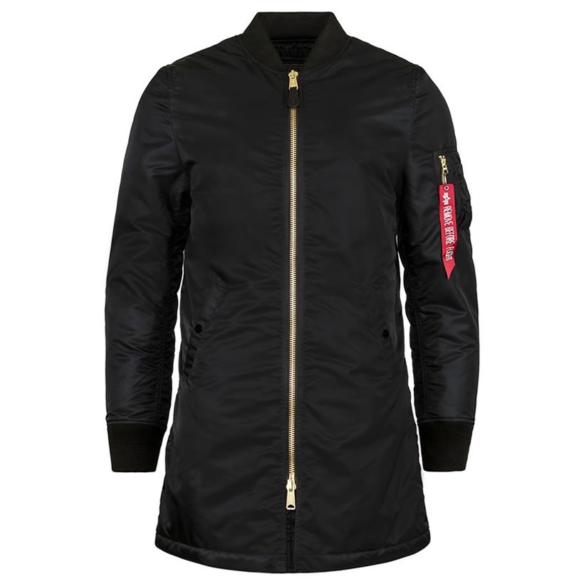 ALPHA INDUSTRIES アルファインダストリーズ フライトジャケット MA-1 メンズ ミリタリージャケット ロング丈 ブルゾン MJM47503C1 2017 秋冬 新作