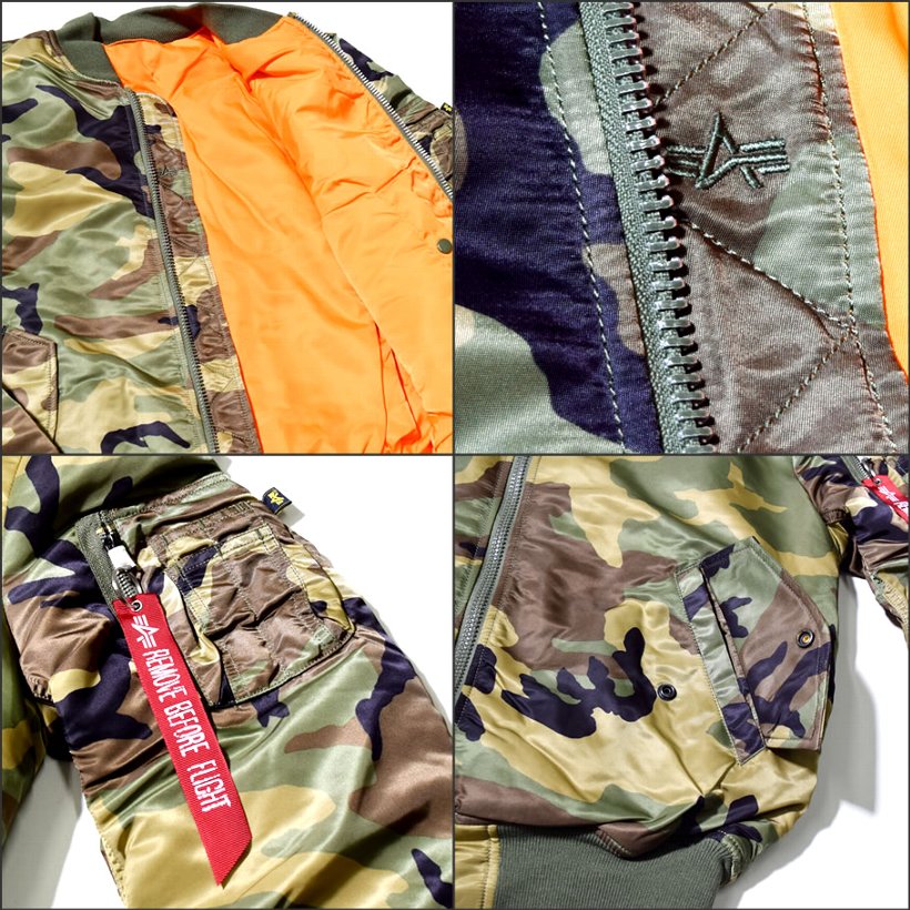 ALPHA INDUSTRIES アルファインダストリーズ フライトジャケット MA-1 メンズ ミリタリージャケット ロング丈 ブルゾン MJM44530C1 2017 秋冬 新作