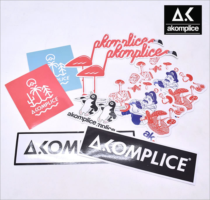 AKOM PLICE アコンプライス ステッカー シール 10枚セット B系 ファッション メンズ ヒップホップ ストリート系