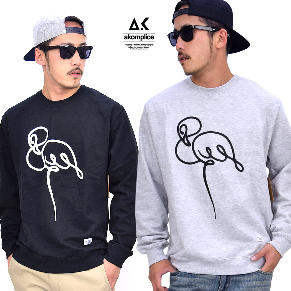 AKOMPLICE (アコンプライス) トレーナー メンズ SCRIPT CN CREW APPT012