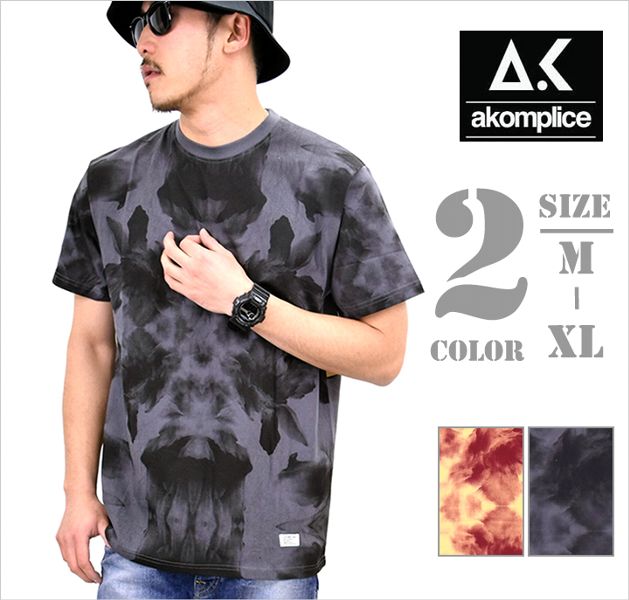 AKOM PLICE アコンプライス Tシャツ メンズ 半袖 ストリート系 B系 ファッション
