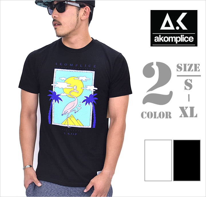 AKOM PLICE アコンプライス Tシャツ 半袖 メンズ ストリート系 カジュアル ファッション