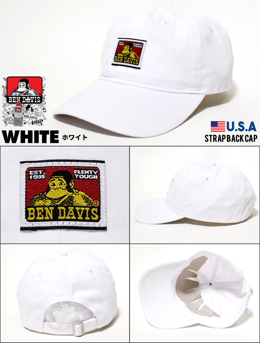 USモデル BEN DAVIS ベンデイビス ストラップバックキャップ メンズ 帽子 おしゃれ ブランド ロゴ キャラクター 海外 ブランド