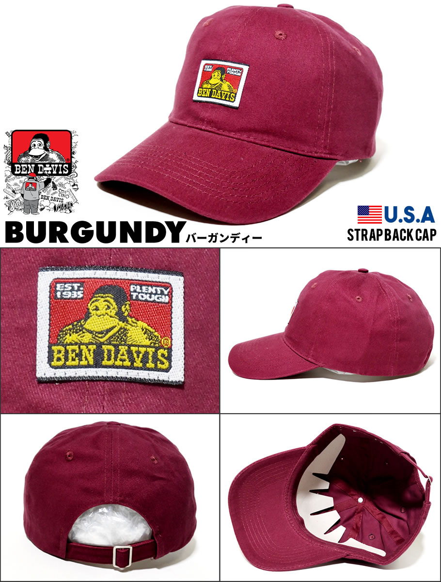USモデル BEN DAVIS ベンデイビス ストラップバックキャップ メンズ 帽子 おしゃれ ブランド ロゴ キャラクター 海外 ブランド