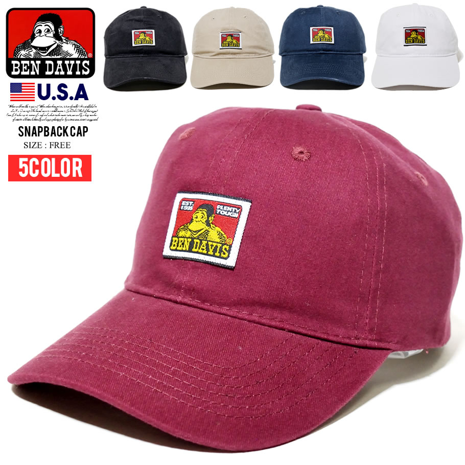 USモデル BEN DAVIS ベンデイビス ストラップバックキャップ メンズ 帽子 おしゃれ ブランド ロゴ キャラクター 海外 ブランド