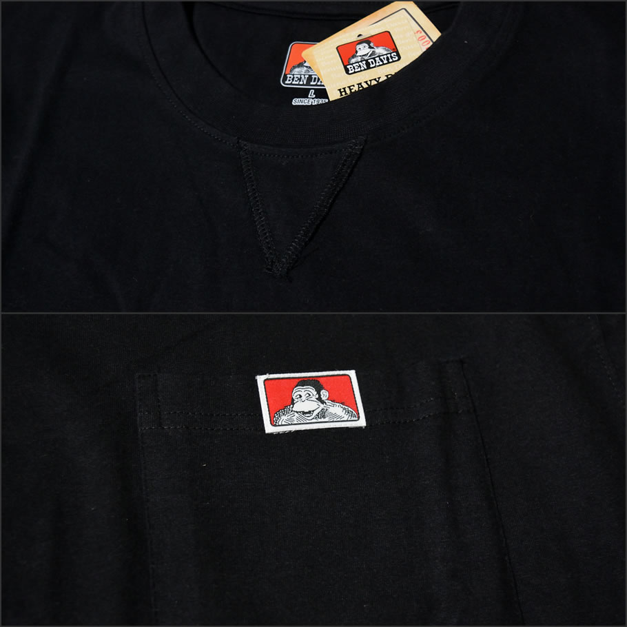 BEN DAVIS ベンデイビス Tシャツ メンズ おしゃれ ブランド ロンT 長袖 ロゴT キャラクター 大きいサイズ 海外 ブランド 白 黒 灰