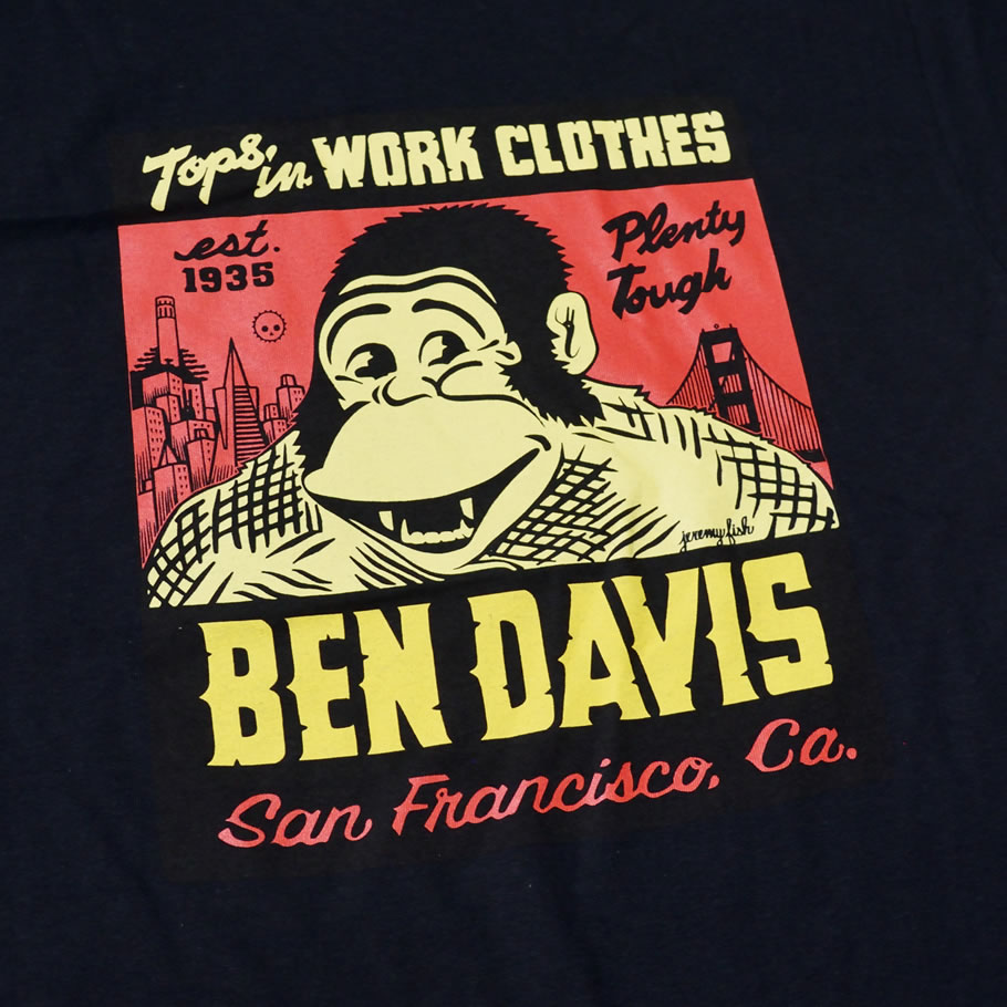 USモデル BEN DAVIS ベンデイビス Tシャツ メンズ 半袖 ロゴT プリント おしゃれ 大きいサイズ 海外 ブランド