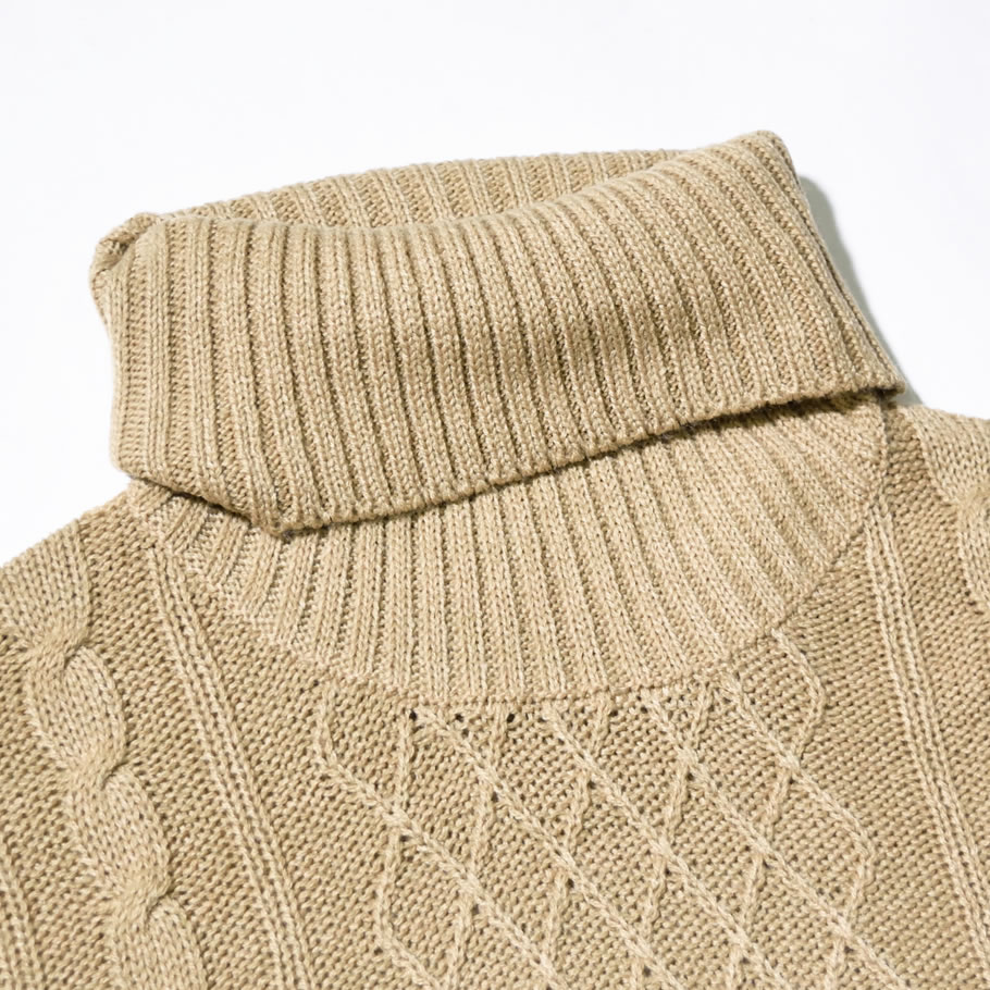 ニット セーター 秋冬 メンズ ブランド 厚手 タートルネック シンプル 無地 ボーダー 大きいサイズ BROWN BAG LIQUOR BBL-KNIT1705