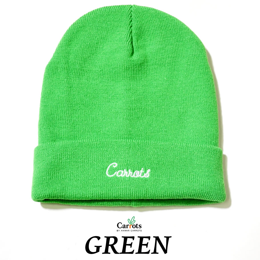 Carrots キャロッツ ニットキャップ 帽子 メンズ CURSIVE BEANIE CFA18-CB