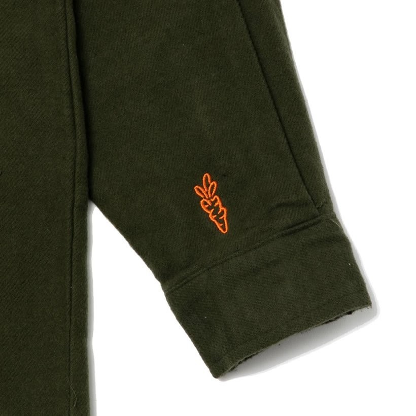 Carrots キャロッツ ネルシャツ メンズ 長袖 WORDMARK FLANNEL CFA18-WMFL