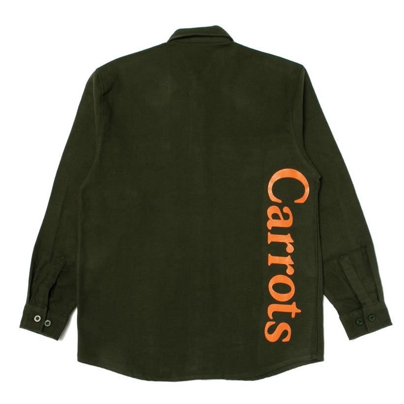 Carrots キャロッツ ネルシャツ メンズ 長袖 WORDMARK FLANNEL CFA18-WMFL