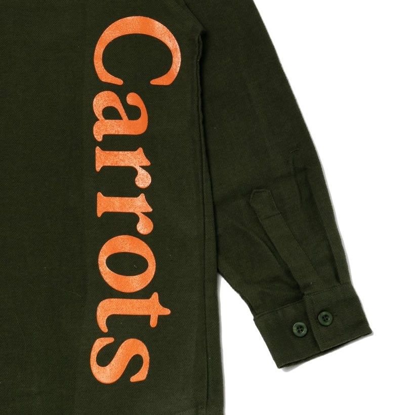 Carrots キャロッツ ネルシャツ メンズ 長袖 WORDMARK FLANNEL CFA18-WMFL
