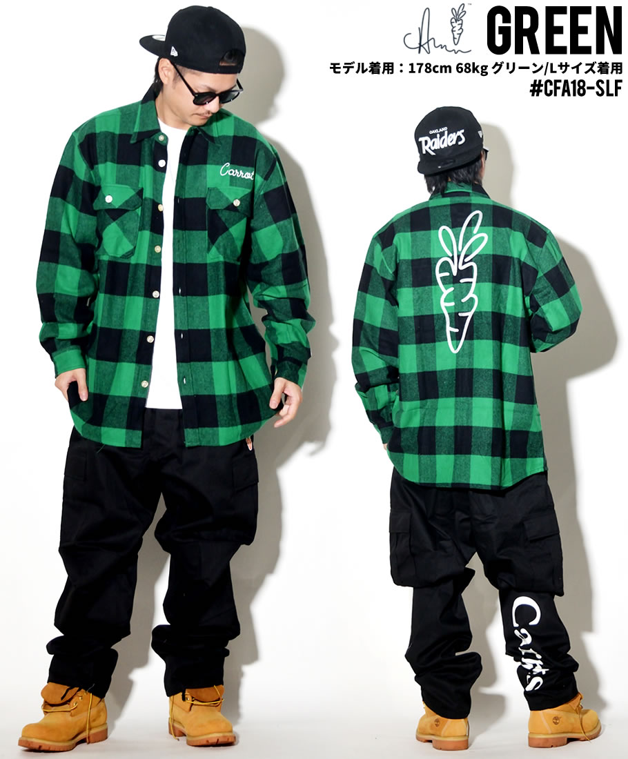 Carrots キャロッツ ネルシャツ メンズ チェック柄 SIGNATURE LUMBERJACK FLANNEL CFA18-SLF