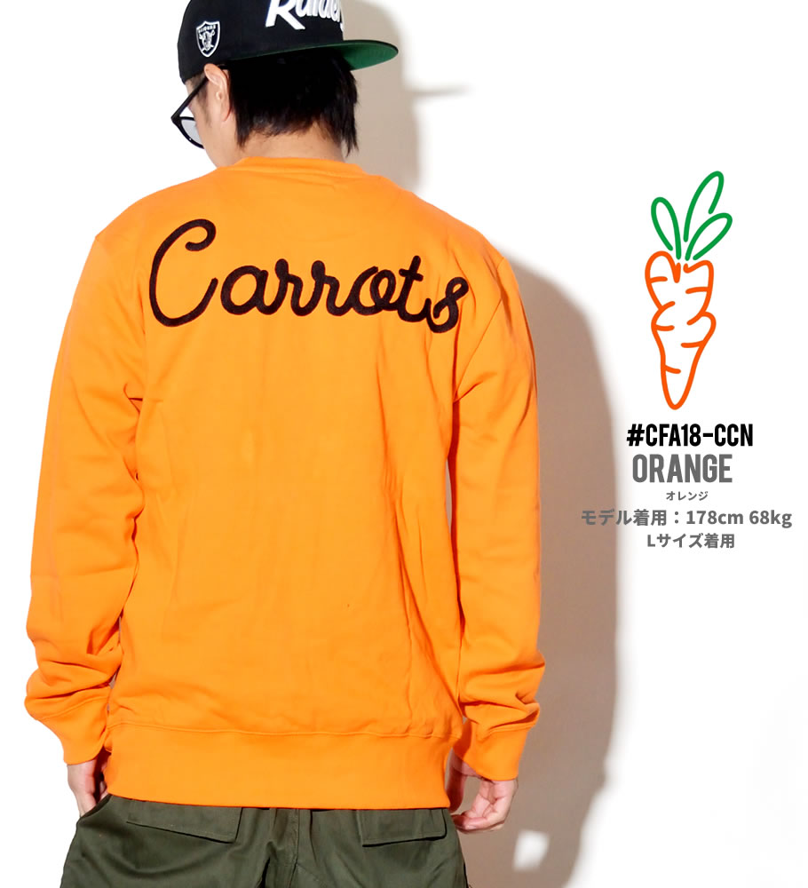 Carrots キャロッツ トレーナー メンズ CURSIVE CREWNECK SWEATSHIRT CFA18-CCN