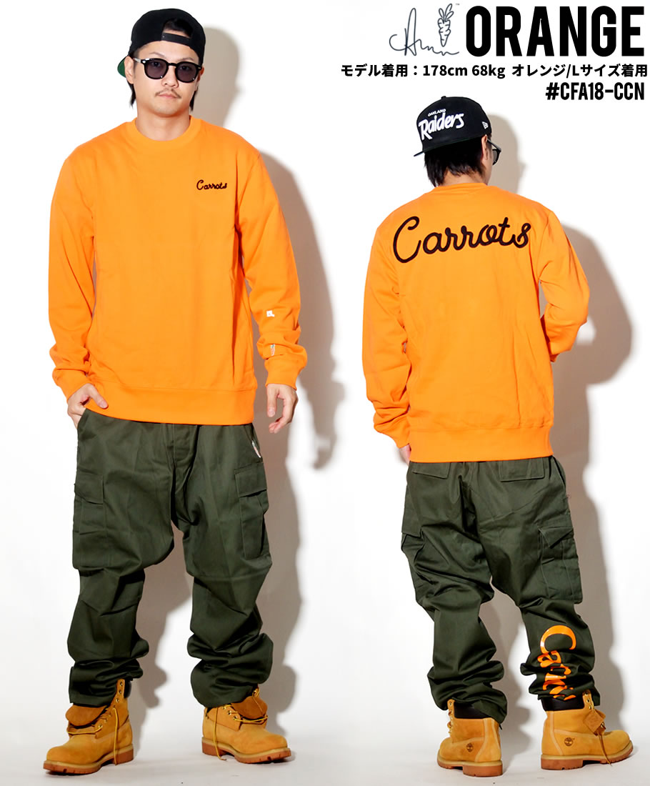 Carrots キャロッツ トレーナー メンズ CURSIVE CREWNECK SWEATSHIRT CFA18-CCN