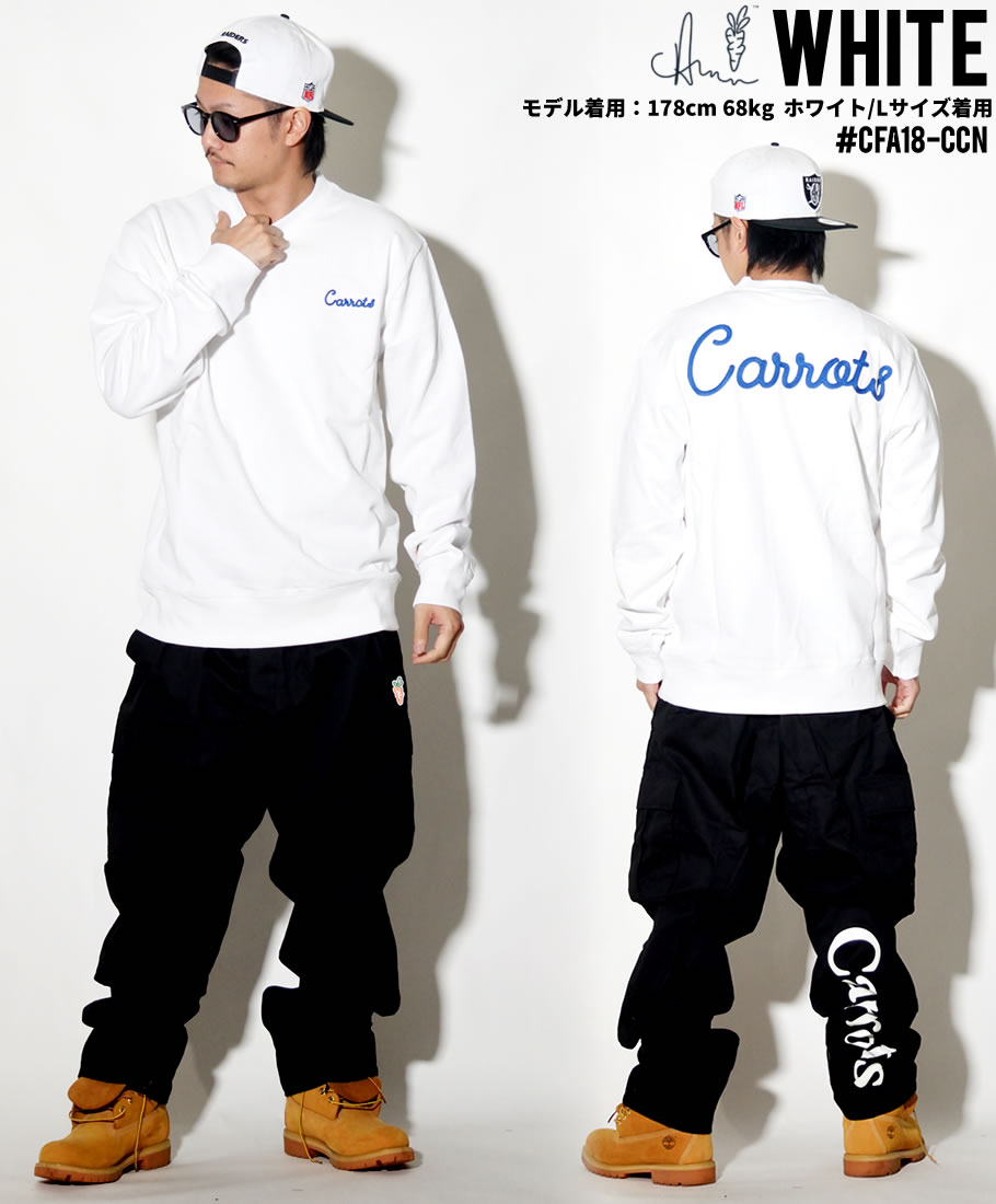 Carrots キャロッツ トレーナー メンズ CURSIVE CREWNECK SWEATSHIRT CFA18-CCN