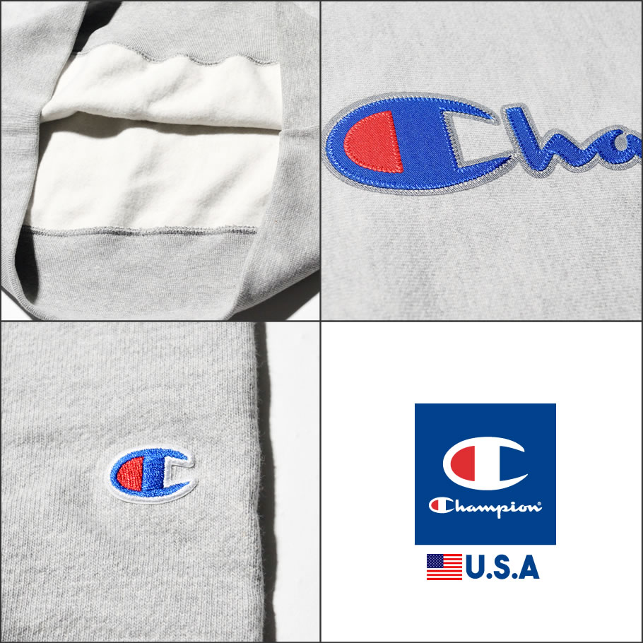 日本未発売 Champion チャンピオン トレーナー USAから直輸入 Reverse weve crew Cool neck GF70 メンズ B系ファッション 大きいサイズ