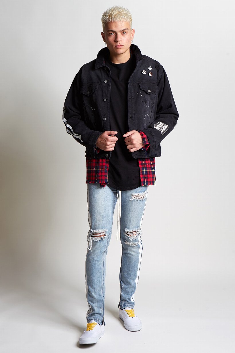 デニムジャケット メンズ 大きいサイズ ブランド CIVIL シビル 17CV-AW008J B系 ヒップホップ ストリート系 2017秋冬 新作