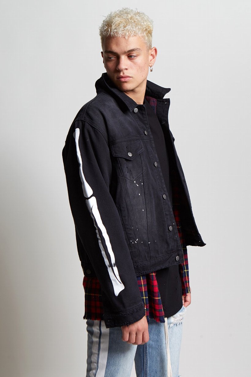 デニムジャケット メンズ 大きいサイズ ブランド CIVIL シビル 17CV-AW008J B系 ヒップホップ ストリート系 2017秋冬 新作