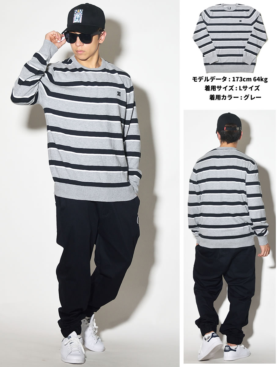 DC SHOES ディーシーシューズ セーター メンズ ボーダー ロゴ スケボー スケーター ファッション EDYSW03034 服 通販