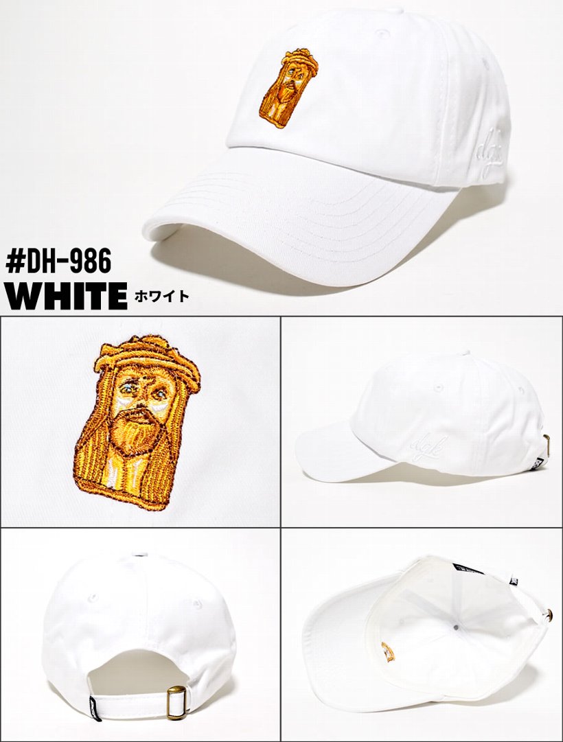 DGK キャップ メンズ 帽子 6パネル ローキャップ キリスト 黒 白