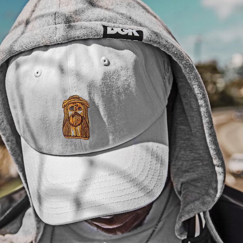 DGK キャップ メンズ 帽子 6パネル ローキャップ キリスト 黒 白