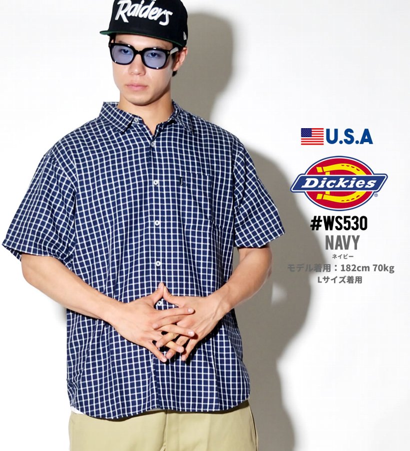 Dickies ディッキーズ チェックシャツ メンズ おしゃれ 半袖 カジュアル ブランド ポケット WS530 USサイズ 大きいサイズ 2018夏 新作