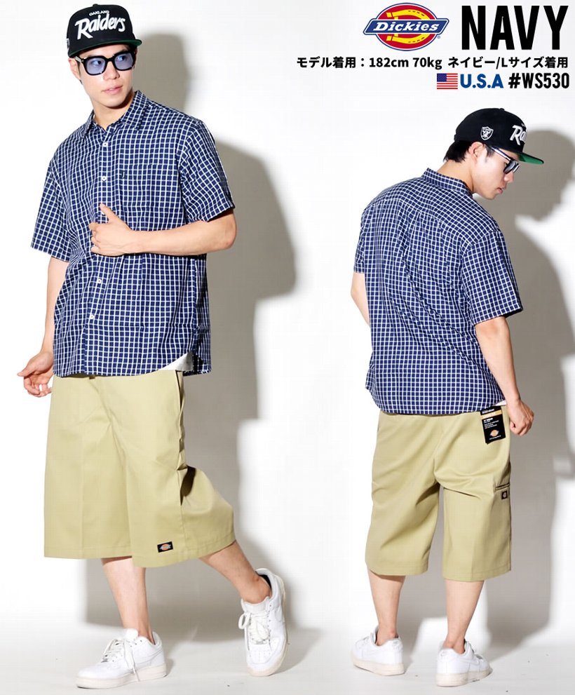 Dickies ディッキーズ チェックシャツ メンズ おしゃれ 半袖 カジュアル ブランド ポケット WS530 USサイズ 大きいサイズ 2018夏 新作