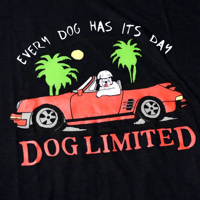 Dog Limited ドッグリミテッド Tシャツ メンズ 半袖 おしゃれ ブランド 犬 プリント 大きいサイズ 黒