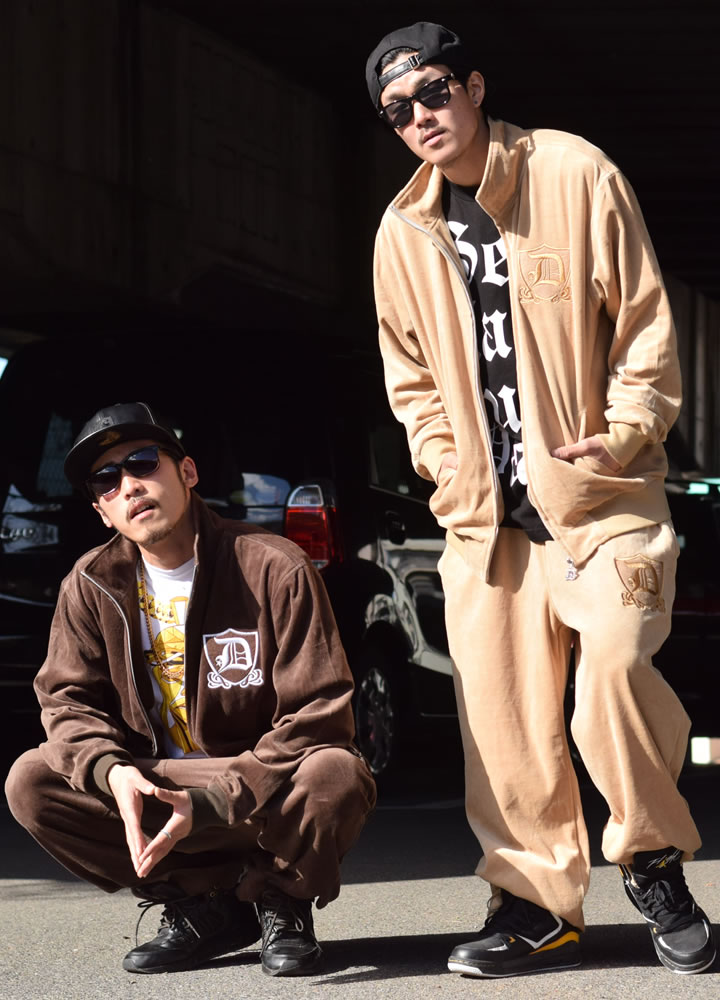 DOP ディーオーピー ベロアセットアップ 上下セット メンズ ヒップホップ 服 B系 ファッション ダンス 衣装 LA 西系 ギャングスタ