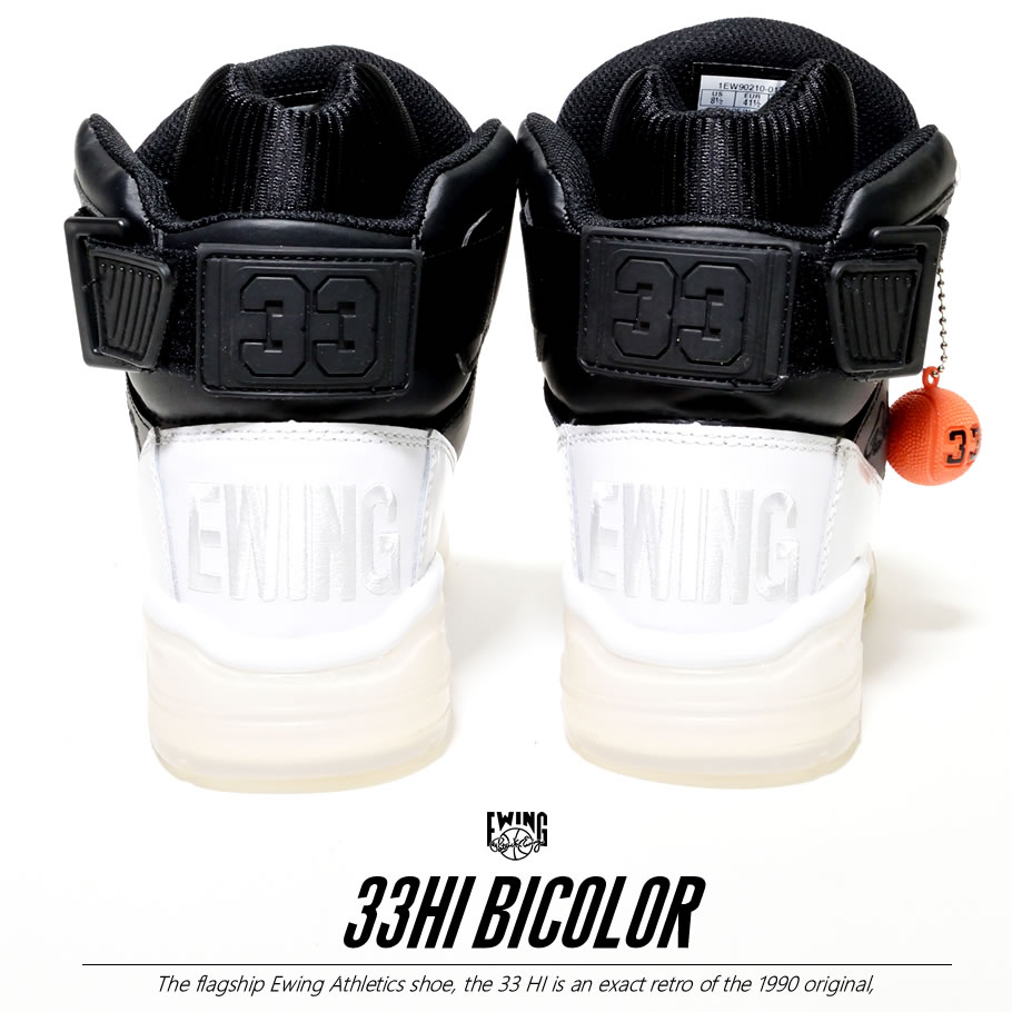 EWING ATHLETICS ユーイングアスレチックス 33 HI スニーカー メンズ おしゃれ ブランド バスケットシューズ バスケットボール ハイカット 白 黒