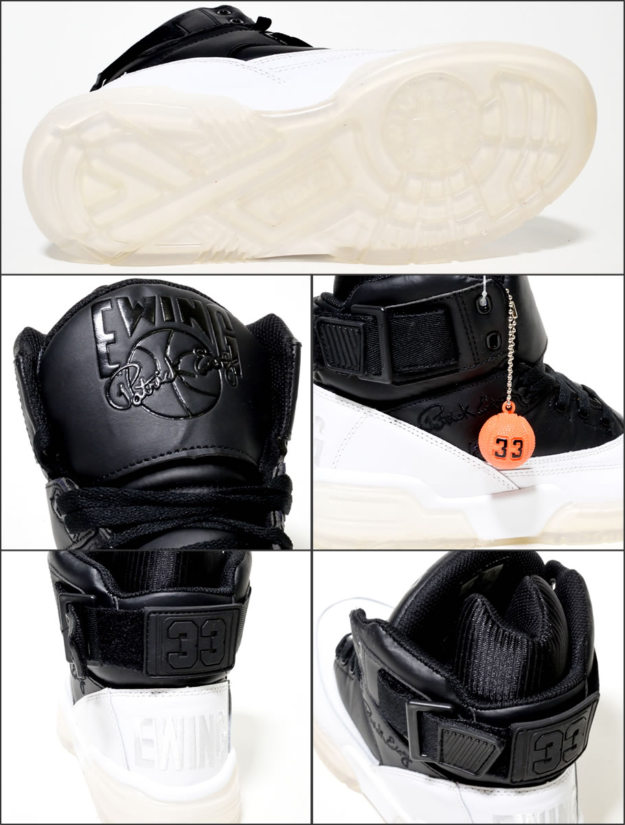 EWING ATHLETICS ユーイングアスレチックス 33 HI スニーカー メンズ おしゃれ ブランド バスケットシューズ バスケットボール ハイカット 白 黒