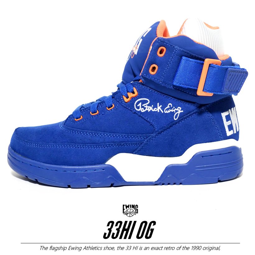 EWING ATHLETICS ユーイング バッシュ EWING 33 HI スニーカー メンズ おしゃれ ブランド バスケットシューズ バスケットボール ハイカット 青