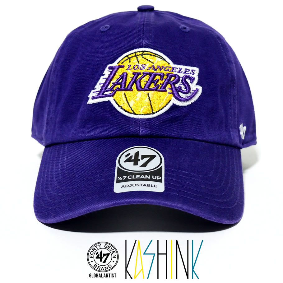 47BRAND キャップ メンズ 帽子 ロサンゼルス レイカーズ 紫 47CLEAN UP カシンク