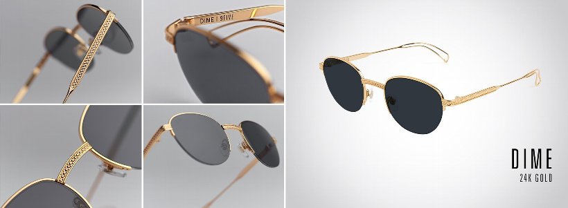 9FIVE サングラス メンズ UVカット ブランド 24k 金 ゴールド