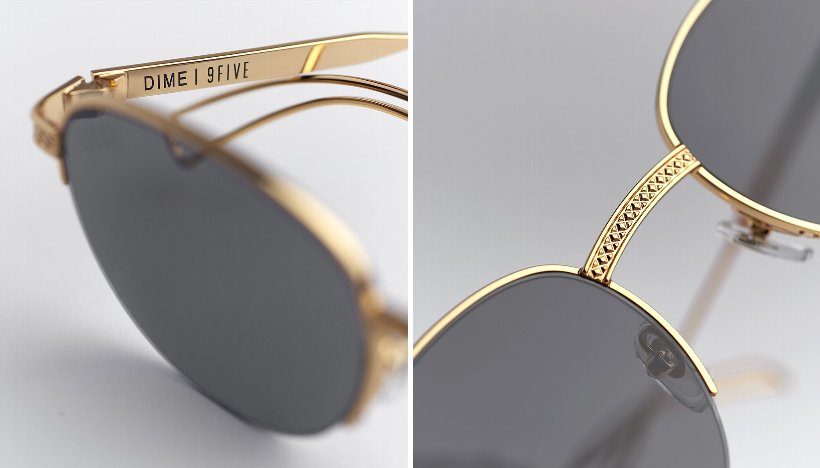 9FIVE サングラス メンズ UVカット ブランド 24k 金 ゴールド