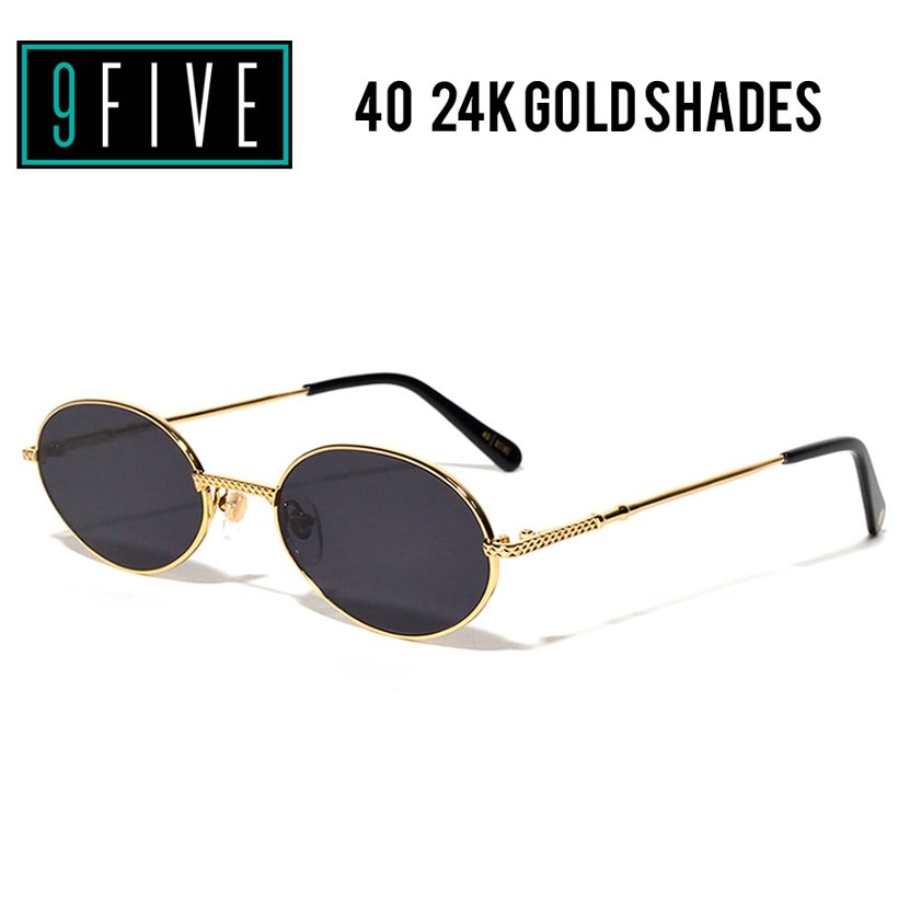 9FIVE サングラス メンズ UVカット ブランド 24k 金 ゴールド