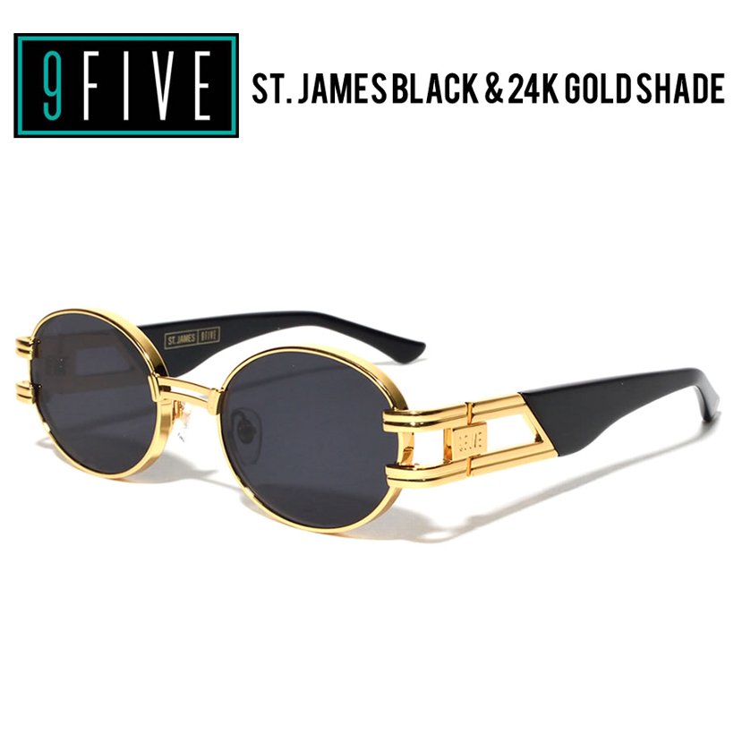 9FIVE サングラス メンズ UVカット ブランド 24k 金 ゴールド