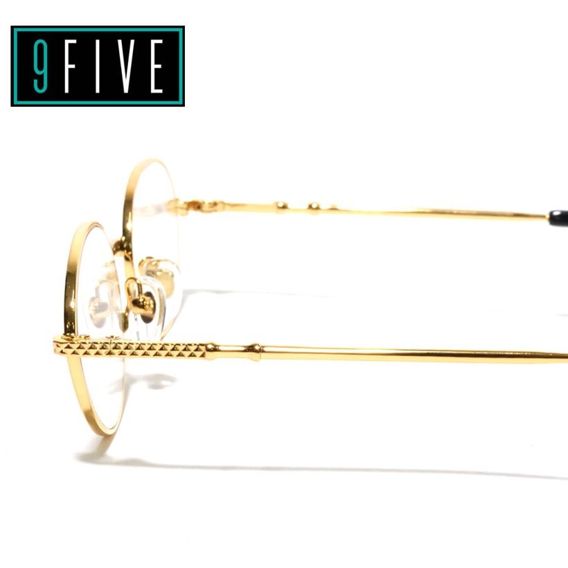 9FIVE サングラス メンズ UVカット ブランド 24k 金 ゴールド 40 クリアーレンズ B系 ストリート ヒップホップ