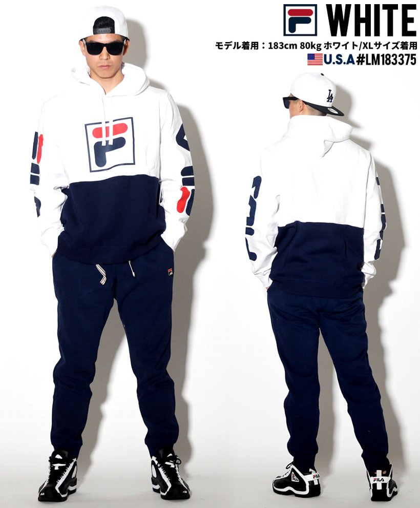 FILA フィラ プルオーバーパーカー メンズ スウェット フリース 裏起毛 大きいサイズ LM183375 2018秋冬 新作 いい買物の日