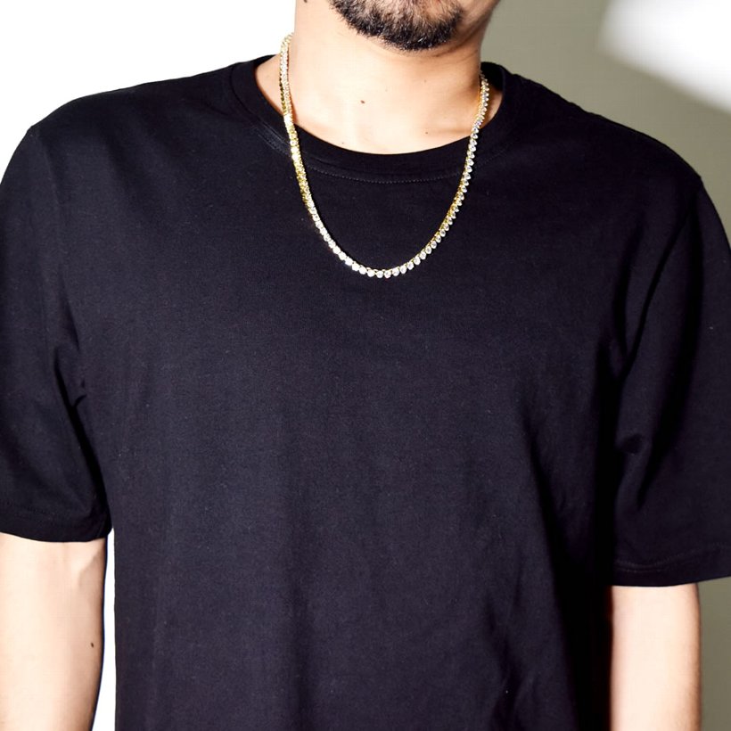 THE GOLD GODS ネックレス メンズ 4mm Diamond 3-Pronged Tennis Chain