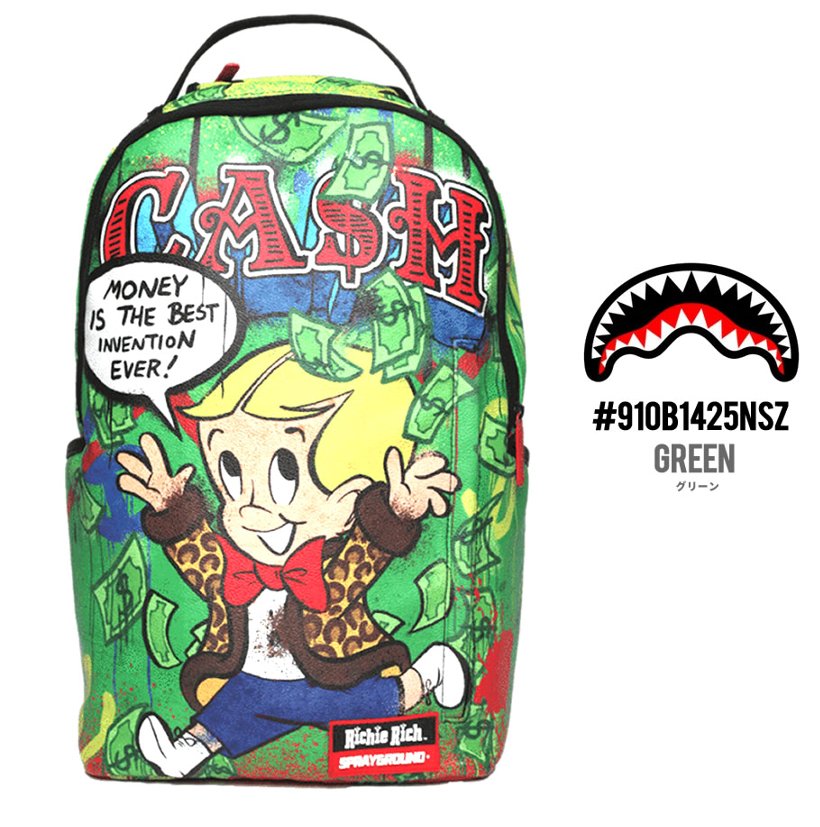 スプレーグラウンド SPRAYGROUND バックパック リュックサック Raining Cash Money Cash Book Bag