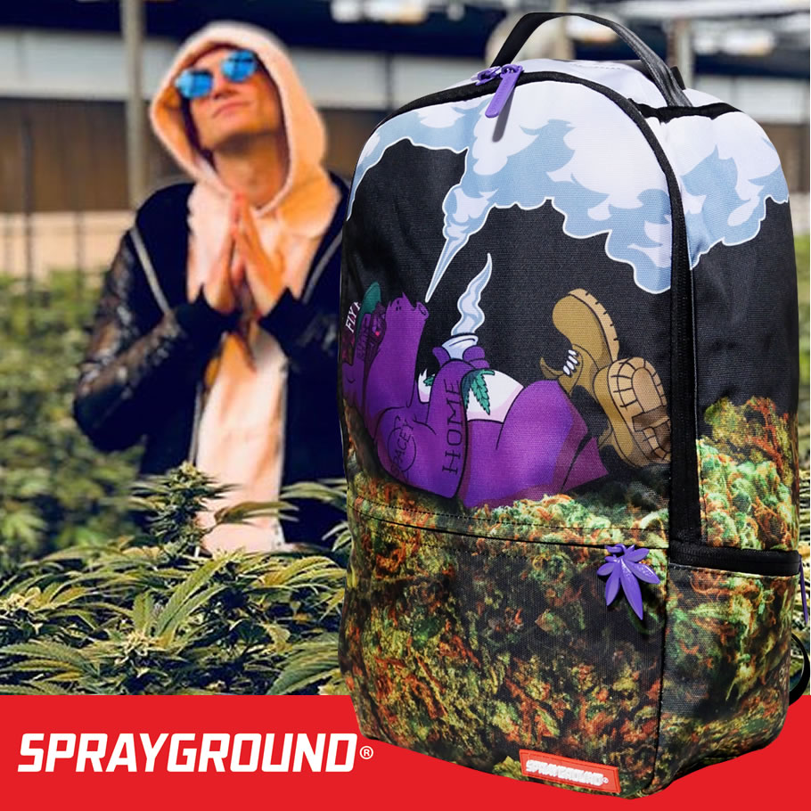 スプレーグラウンド SPRAYGROUND バックパック リュックサック PURPLE HAZE GANJA BEAR