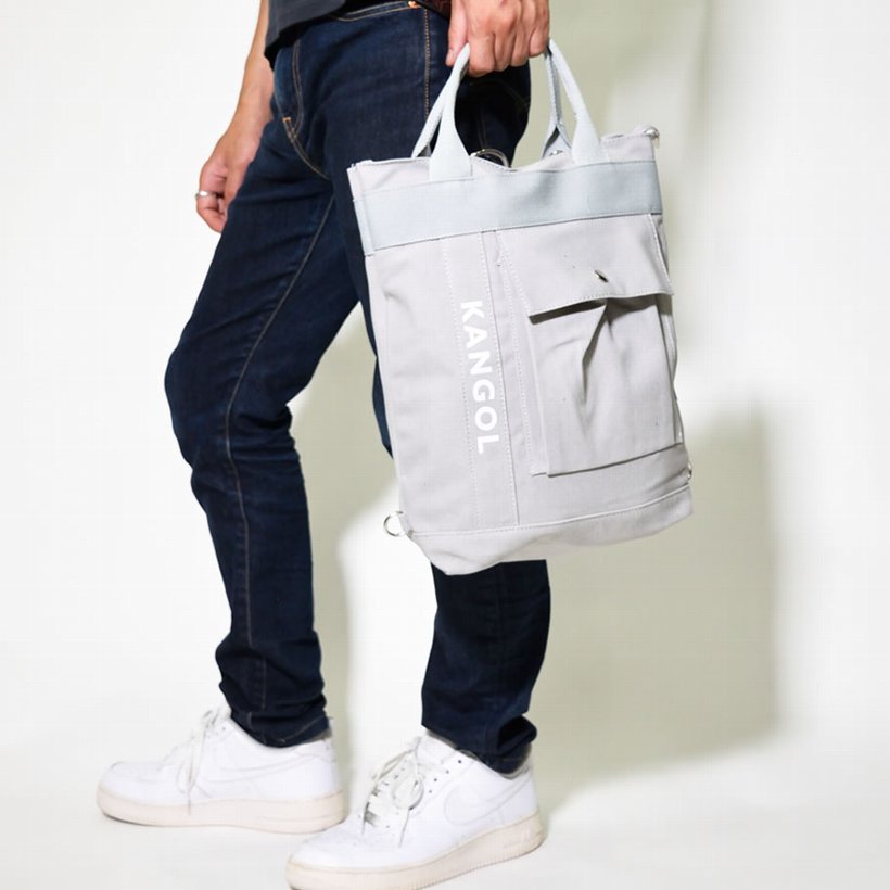 KANGOL カンゴール バックパック リュックサック トートバッグ 帆布 大きめ 3WAY ショルダーバッグ カジュアル ブランド 斜め掛け