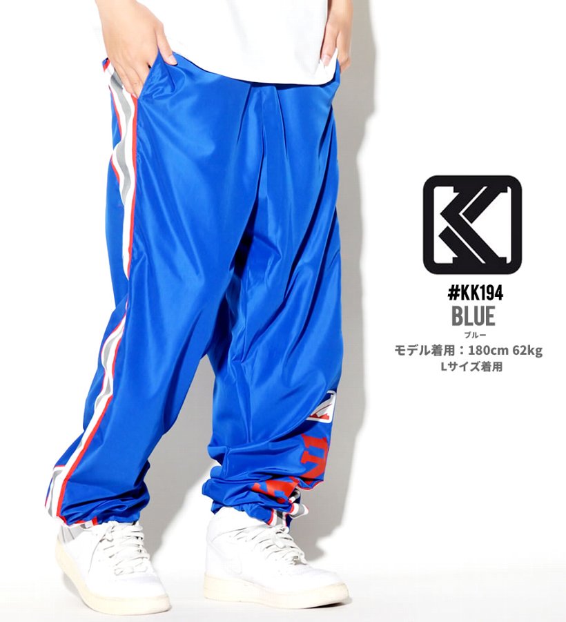 KARL KANI カールカナイ ジャージパンツ メンズ ブランド トラックパンツ サイドライン ロゴ 白 青 大きいサイズ