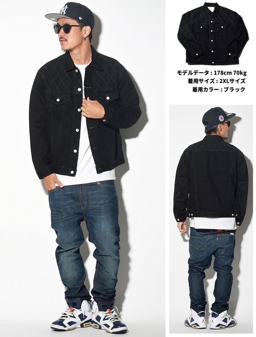 児島ジーンズ 13oz ブラックケブラーデニム 3rd ジャケット RNB551 岡山 児島産 メンズ ファッション 大きいサイズ