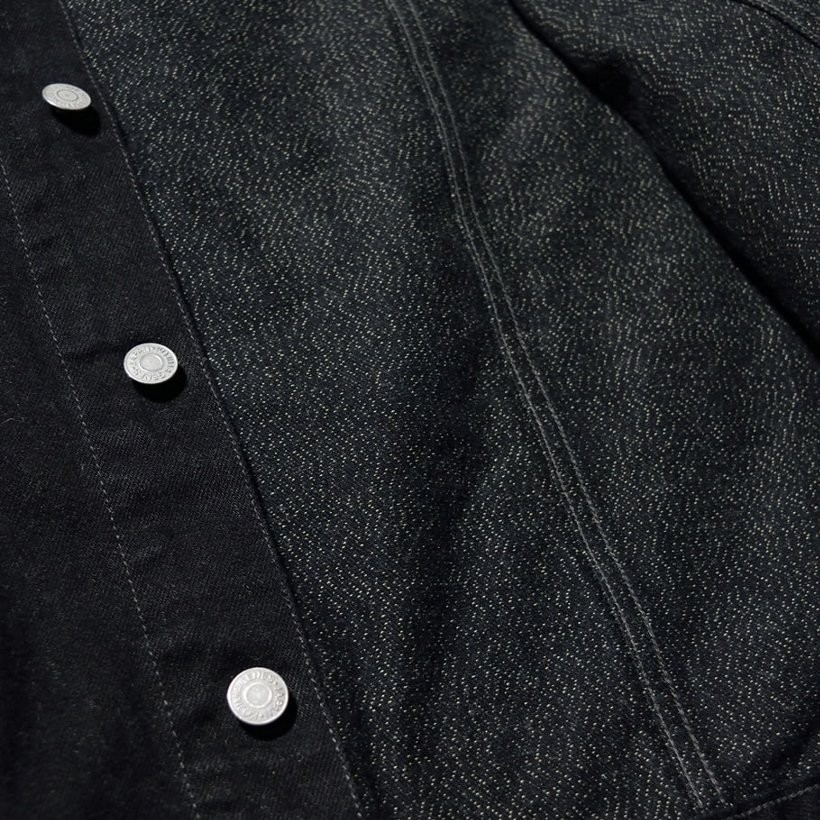 児島ジーンズ 13oz ブラックケブラーデニム 3rd ジャケット RNB551 岡山 児島産 メンズ ファッション 大きいサイズ
