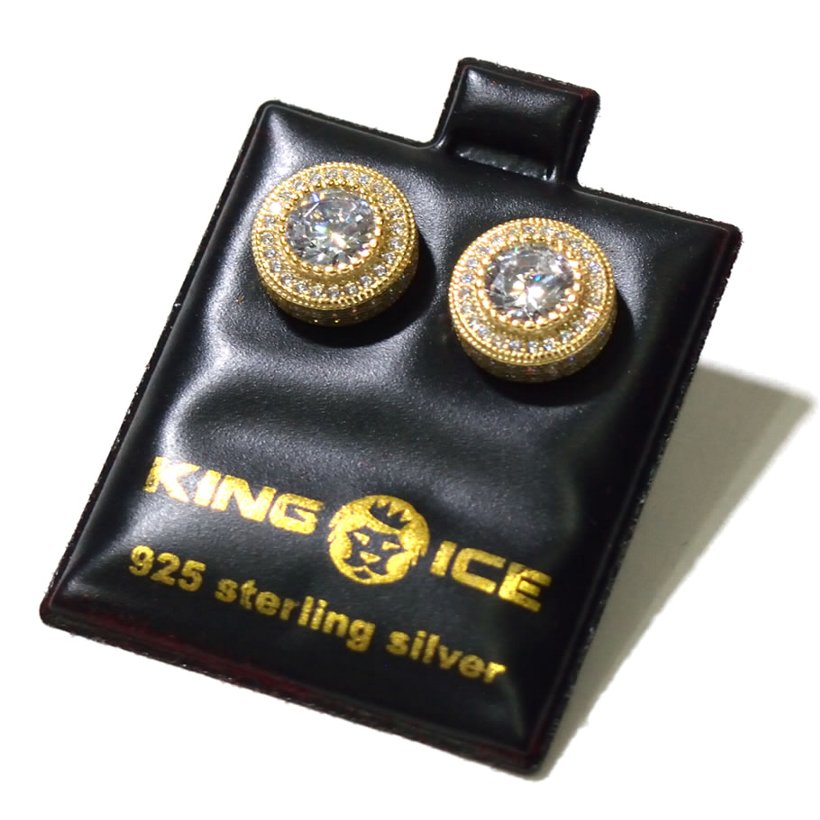 ピアス メンズ ブランド ゴールド 14k KINGICE キングアイス ERX10858